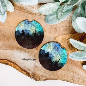 Winter Mountain Sky Coaster Set  | Car Accessories